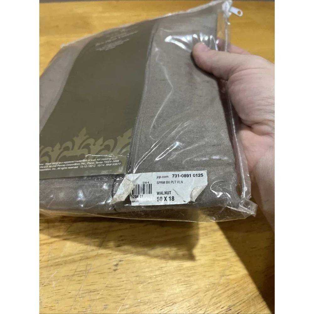 Royal Velvet Walnut Brown Supreme‎ Box Pleat Valance 50x18